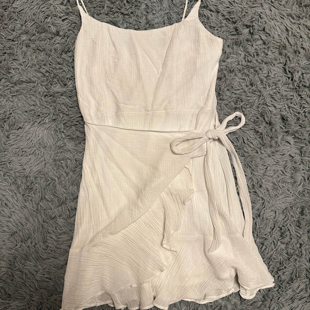 Elegant White Wrap Dress